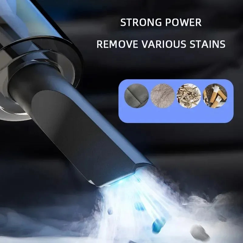 120W Cordless Car Vacuum Cleaner - Powerful USB Rechargeable Handheld Device for Effortless Cleaning in Your Auto, Home, and Office