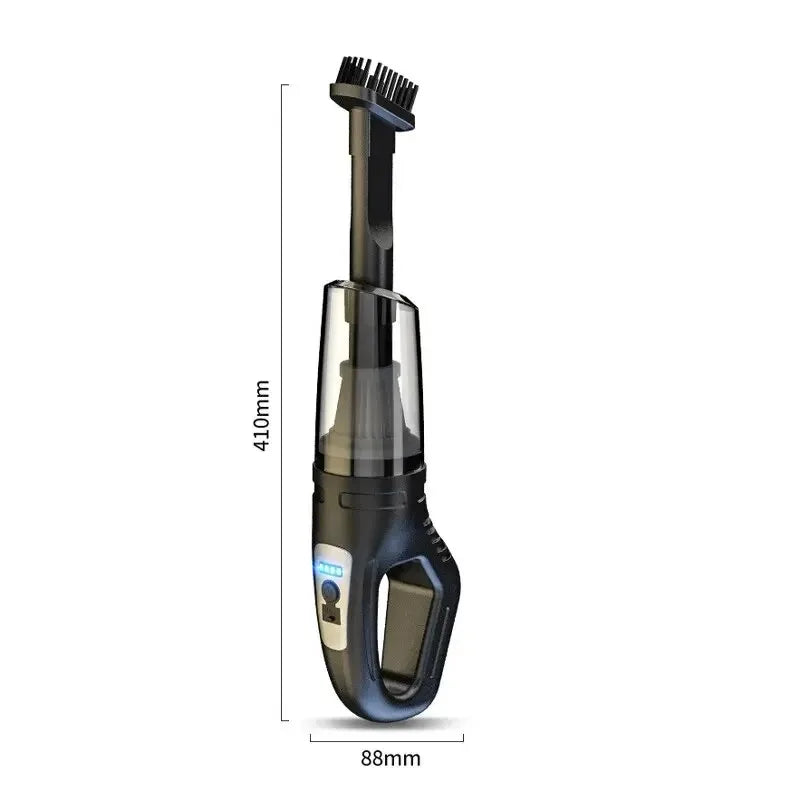 120W Cordless Car Vacuum Cleaner - Powerful USB Rechargeable Handheld Device for Effortless Cleaning in Your Auto, Home, and Office
